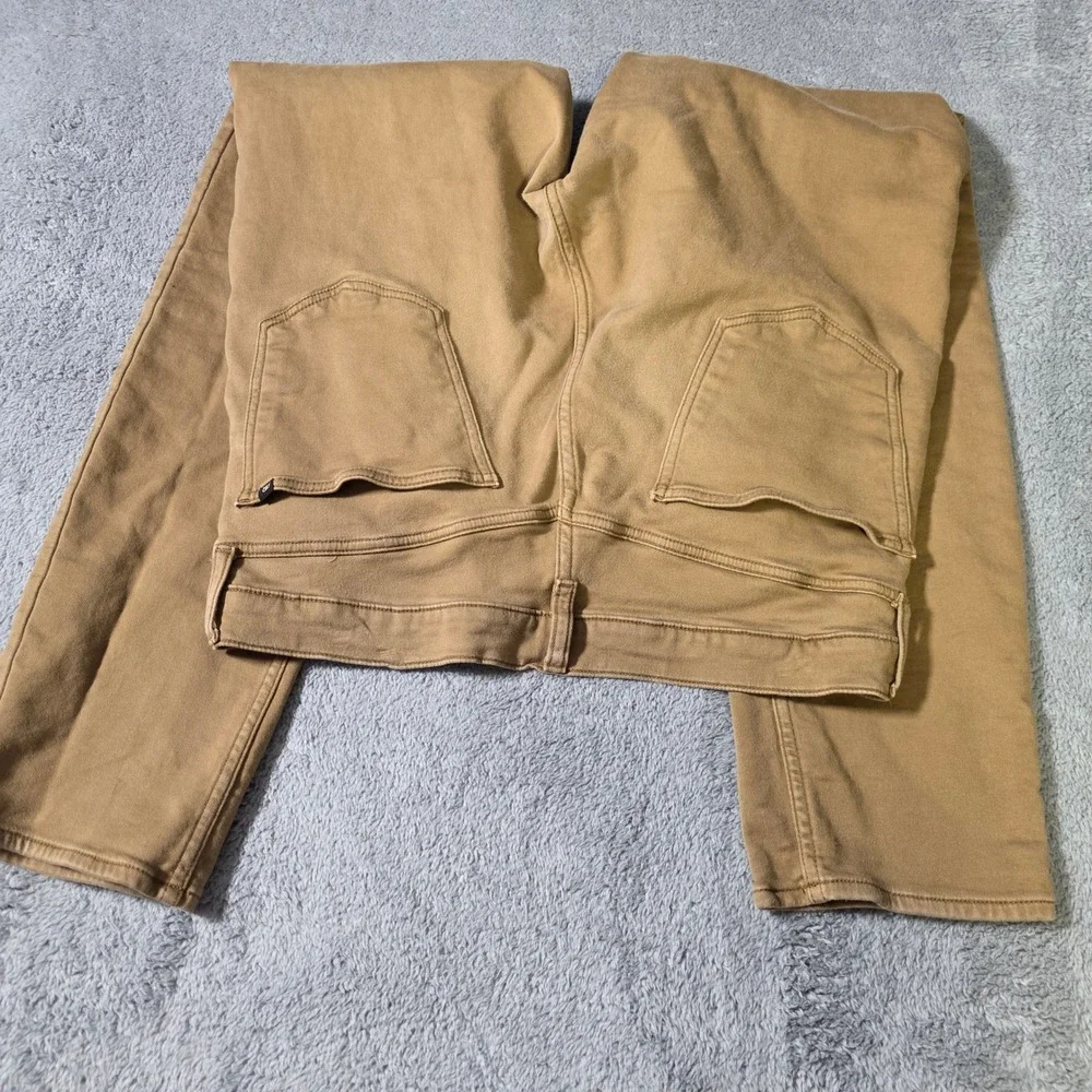 Banana Republic‎ Mens 34x34 Pants Tan Khaki Slim Straight Stretch Cotton Chino
